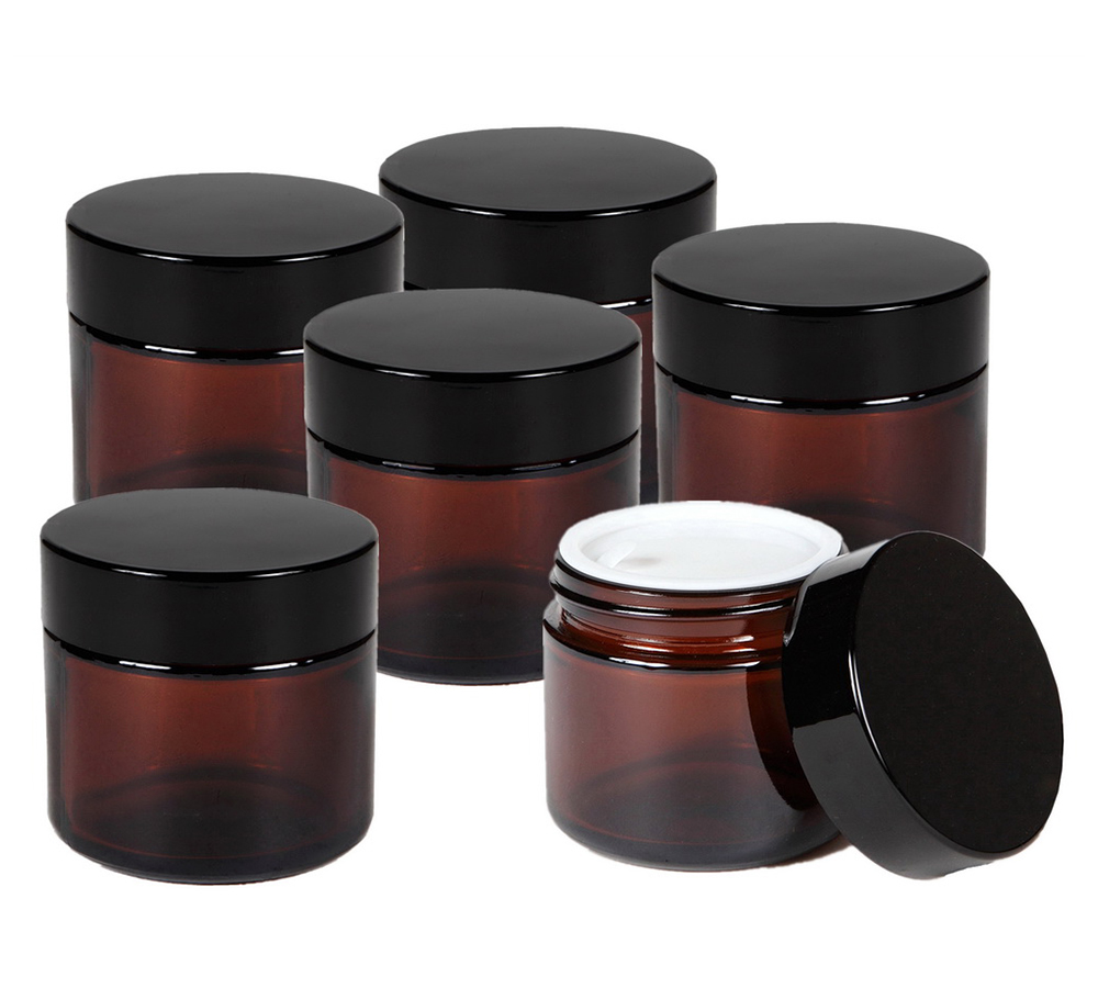 Amber Glass Jars